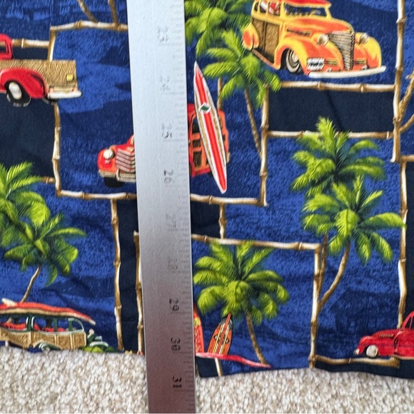 Island Reserve Blue Hawaiian Vintage Car Shirt Mens size XL - Picture 10 of 11